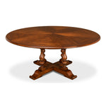 Traditional light wood jupe table