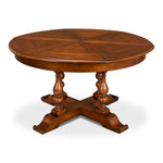 Traditional light wood jupe table