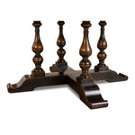 Traditional dark wood jupe table