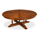 Large light wood jupe table