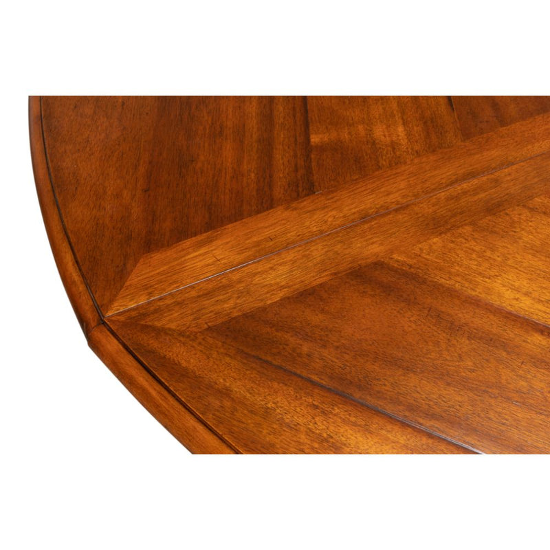 Large light wood jupe table