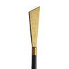 floor lamp iron black antique brass off-white linen shade contemporary