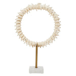 set of 2 cream ring sculptures
