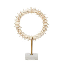 set of 2 cream ring sculptures