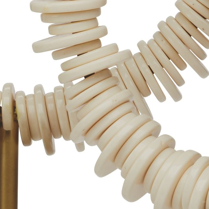 set of 2 cream ring sculptures