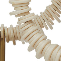 set of 2 cream ring sculptures