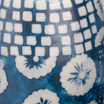 off-white blue indigo vases set 4