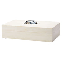 cream resin faux horn decorative box 