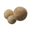 set of 3 wooden balls
