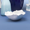 white ceramic fluted edge bowl 