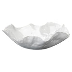 white ceramic fluted edge bowl 