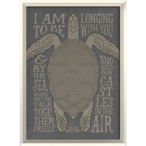 sea turtle quote framed wall art