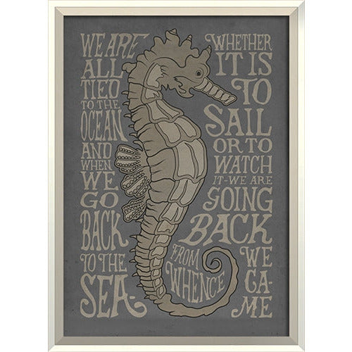 seahorse quote framed wall art