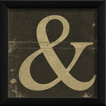 Art Print - Retro Letters + Ampersand on Black (size options)