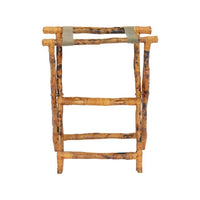 tortoise finish bamboo luggage stand