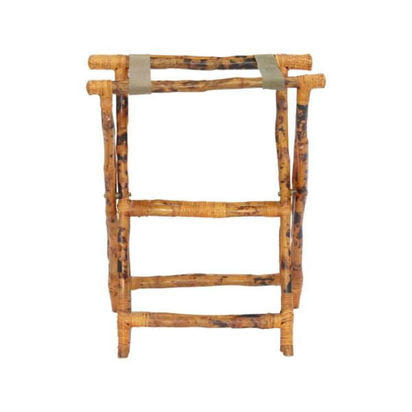 tortoise finish bamboo luggage stand