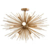 large contemporary brass starburst chandelier