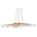 gold iron hanging crystal chandelier modern