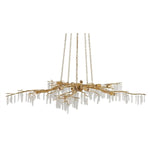 gold iron hanging crystal chandelier modern