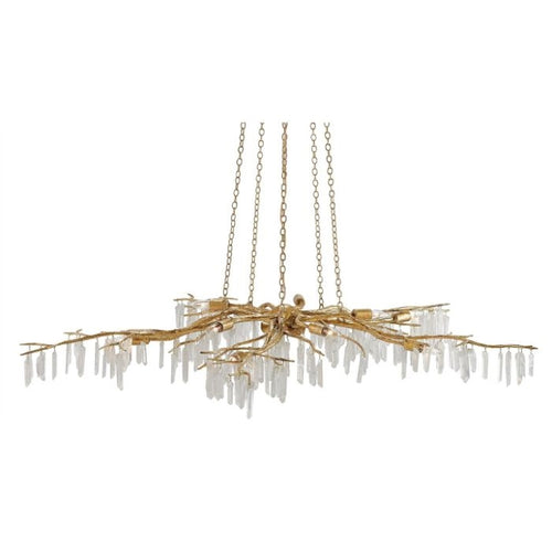 gold iron hanging crystal chandelier modern