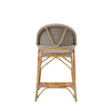 wood woven counter stool gray natural