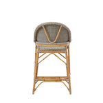 wood woven counter stool gray natural