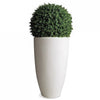 satin white planter oversized fiberglass