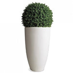 satin white planter oversized fiberglass