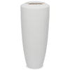 satin white planter oversized fiberglass