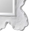 white sea coral frame rectangle mirror