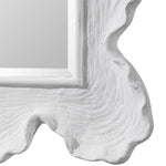 white sea coral frame rectangle mirror
