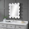 white sea coral frame rectangle mirror