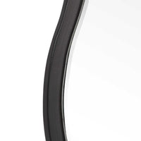 round wall mirror black frame waved shape