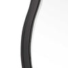 round wall mirror black frame waved shape