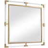 square mirror beveled iron gold leaf clear acrylic