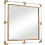 square mirror beveled iron gold leaf clear acrylic
