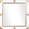 square mirror beveled iron gold leaf clear acrylic