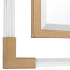 square mirror beveled iron gold leaf clear acrylic