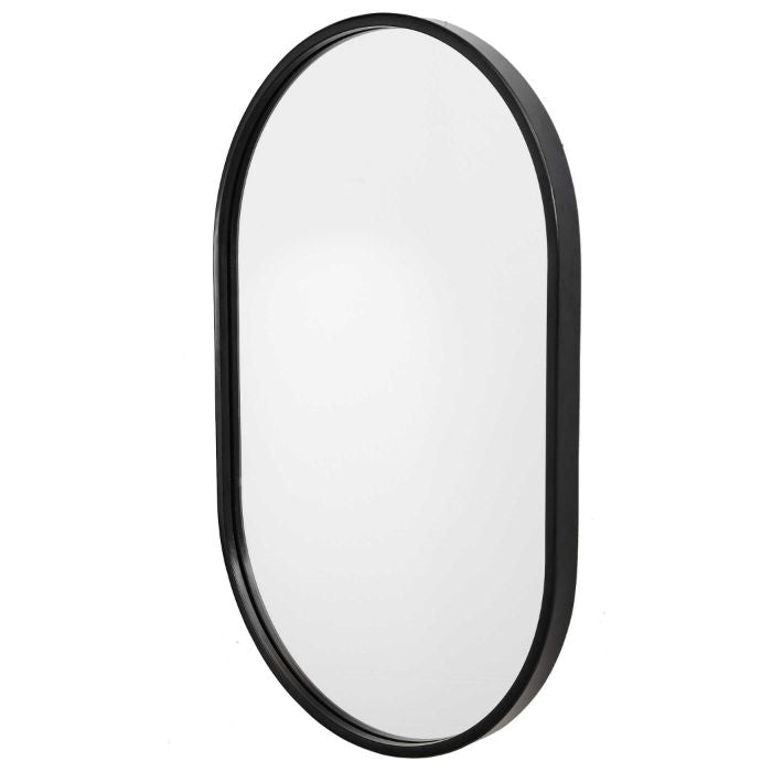 oval wall mirror black frame
