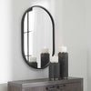 oval wall mirror black frame