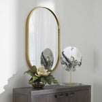 oval wall mirror gold frame
