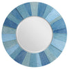 round wall mirror blue aqua coastal