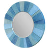 round wall mirror blue aqua coastal