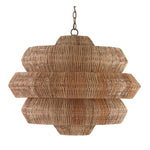 geometric woven rattan wrought iron 9 light chandelier