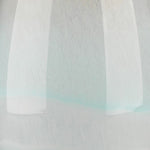 blown glass table lamp light blue white taupe slender tall acrylic base white linen drum shade