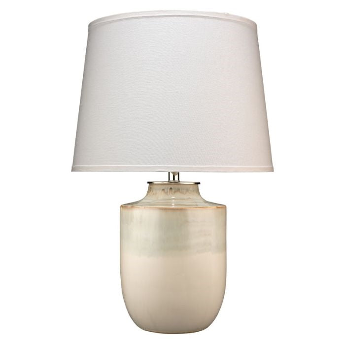 pale blue-green cream ombre ceramic table lamp