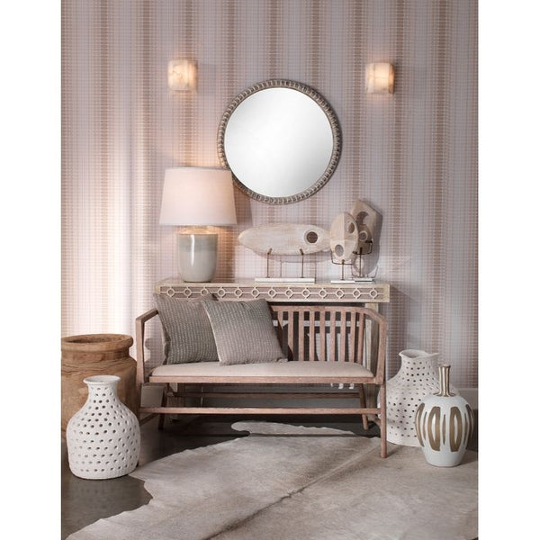pale blue-green cream ombre ceramic table lamp