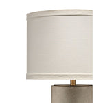 gray table lamp linen shade metal antique brass