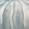 white blue ripples gourd shape table lamp glazed texture white linen shade