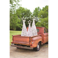White-Washed Giant Twig Topiaries Set (3) - Unique Christmas Decor